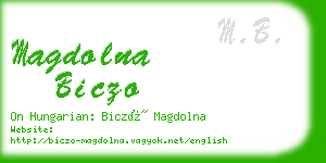 magdolna biczo business card